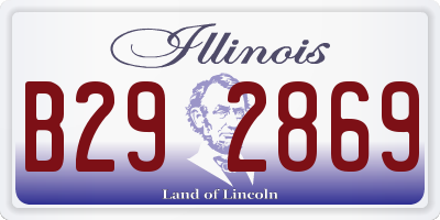 IL license plate B292869
