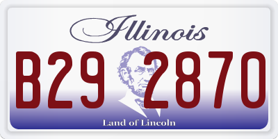 IL license plate B292870