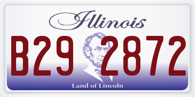 IL license plate B292872