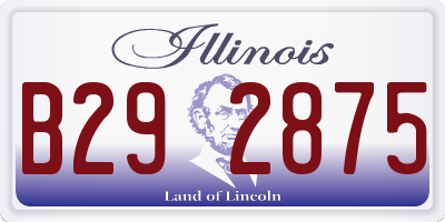 IL license plate B292875