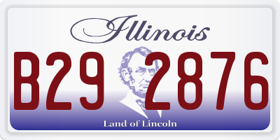 IL license plate B292876