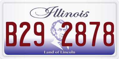 IL license plate B292878