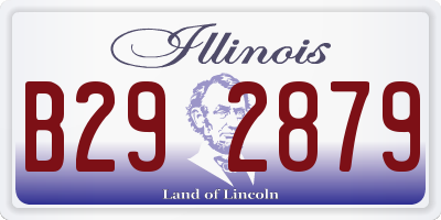 IL license plate B292879