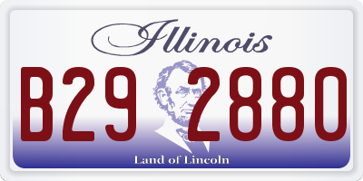 IL license plate B292880