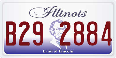 IL license plate B292884