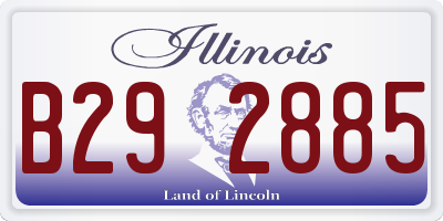 IL license plate B292885