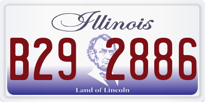 IL license plate B292886
