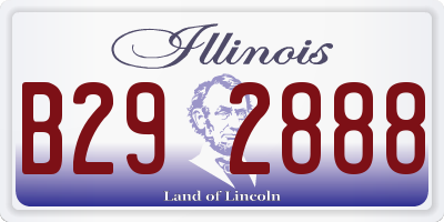 IL license plate B292888