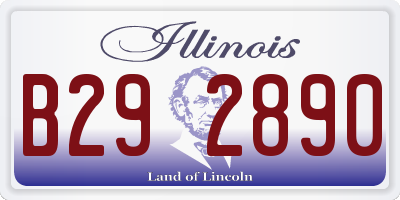 IL license plate B292890