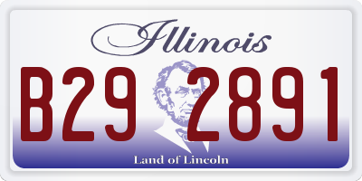 IL license plate B292891