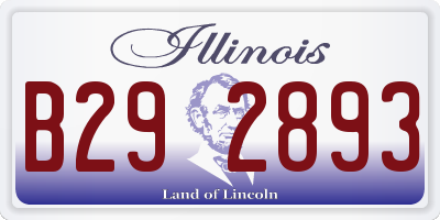 IL license plate B292893