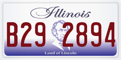 IL license plate B292894