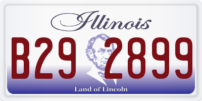 IL license plate B292899