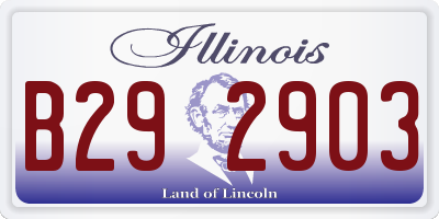 IL license plate B292903