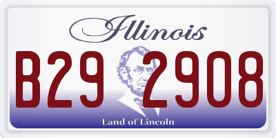 IL license plate B292908