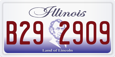 IL license plate B292909