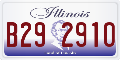IL license plate B292910