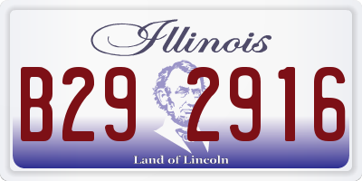 IL license plate B292916