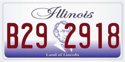 IL license plate B292918