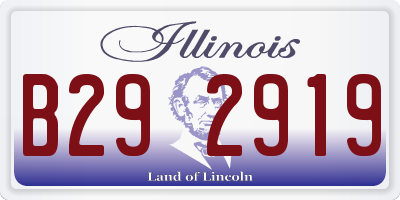 IL license plate B292919