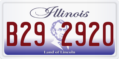IL license plate B292920