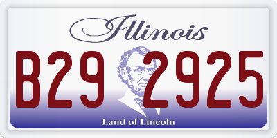 IL license plate B292925