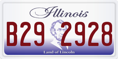 IL license plate B292928