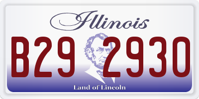 IL license plate B292930