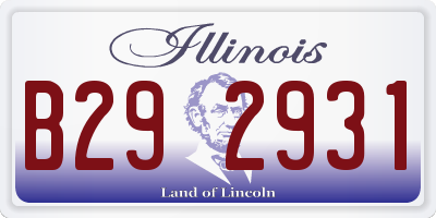IL license plate B292931