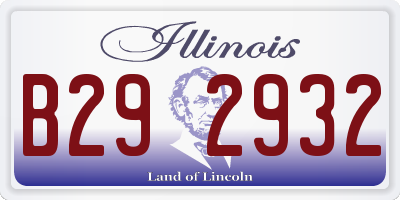 IL license plate B292932