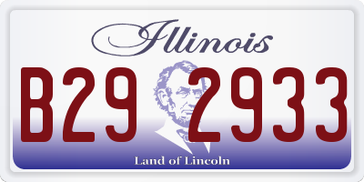 IL license plate B292933