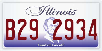 IL license plate B292934