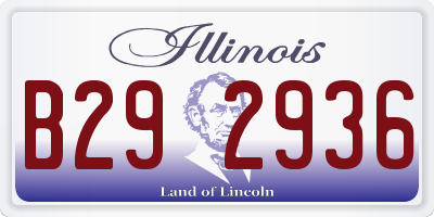 IL license plate B292936