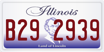 IL license plate B292939