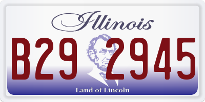 IL license plate B292945