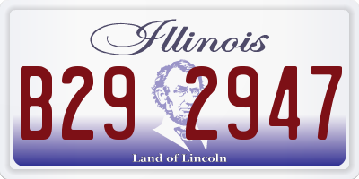 IL license plate B292947