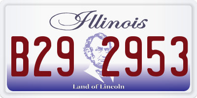 IL license plate B292953