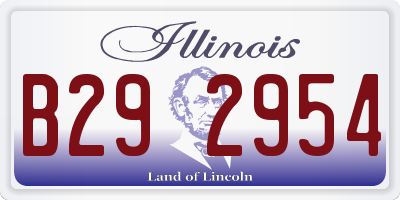 IL license plate B292954