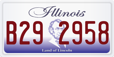 IL license plate B292958