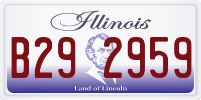 IL license plate B292959