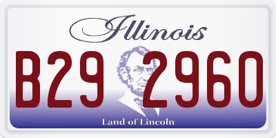 IL license plate B292960