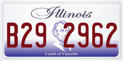 IL license plate B292962