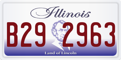 IL license plate B292963