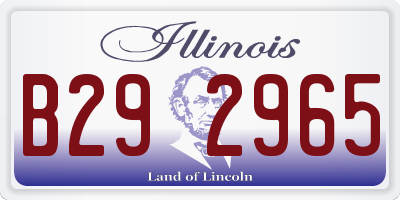 IL license plate B292965
