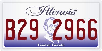 IL license plate B292966