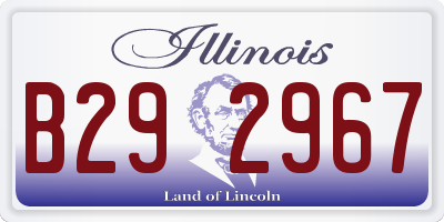IL license plate B292967