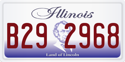 IL license plate B292968