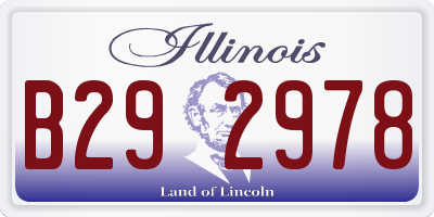 IL license plate B292978