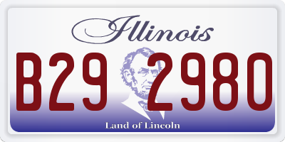 IL license plate B292980
