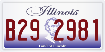 IL license plate B292981